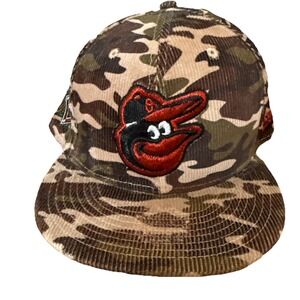 New Era 59Fifty Baltimore Orioles Baseball Fitted Hat Cap Camo Size 8 MLB
